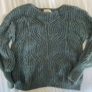 Green wool & mohair sezane sweater